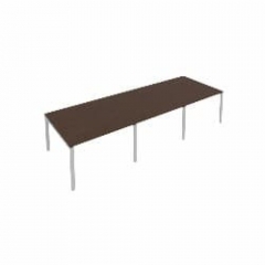 Переговорный стол 3 столешницы Metal System Б.ПРГ-3.2 Венге/Серый